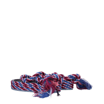 Isabel Marant Blue Fabric Flat Sandals