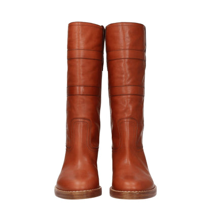 Celine Brown Leather Boots