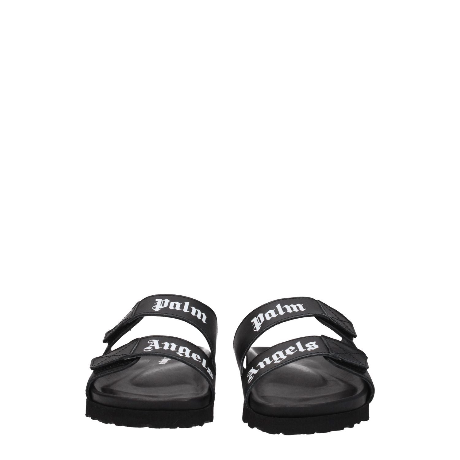 Palm Angels Black Leather Sandals
