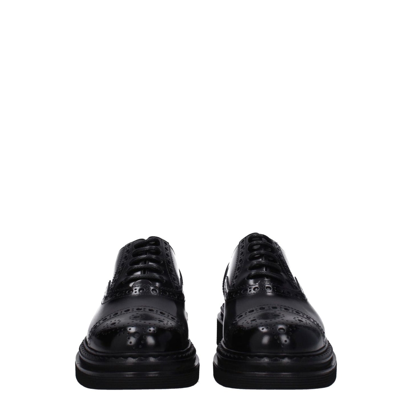 Dolce & Gabbana Black Leather Oxfords And Derbies