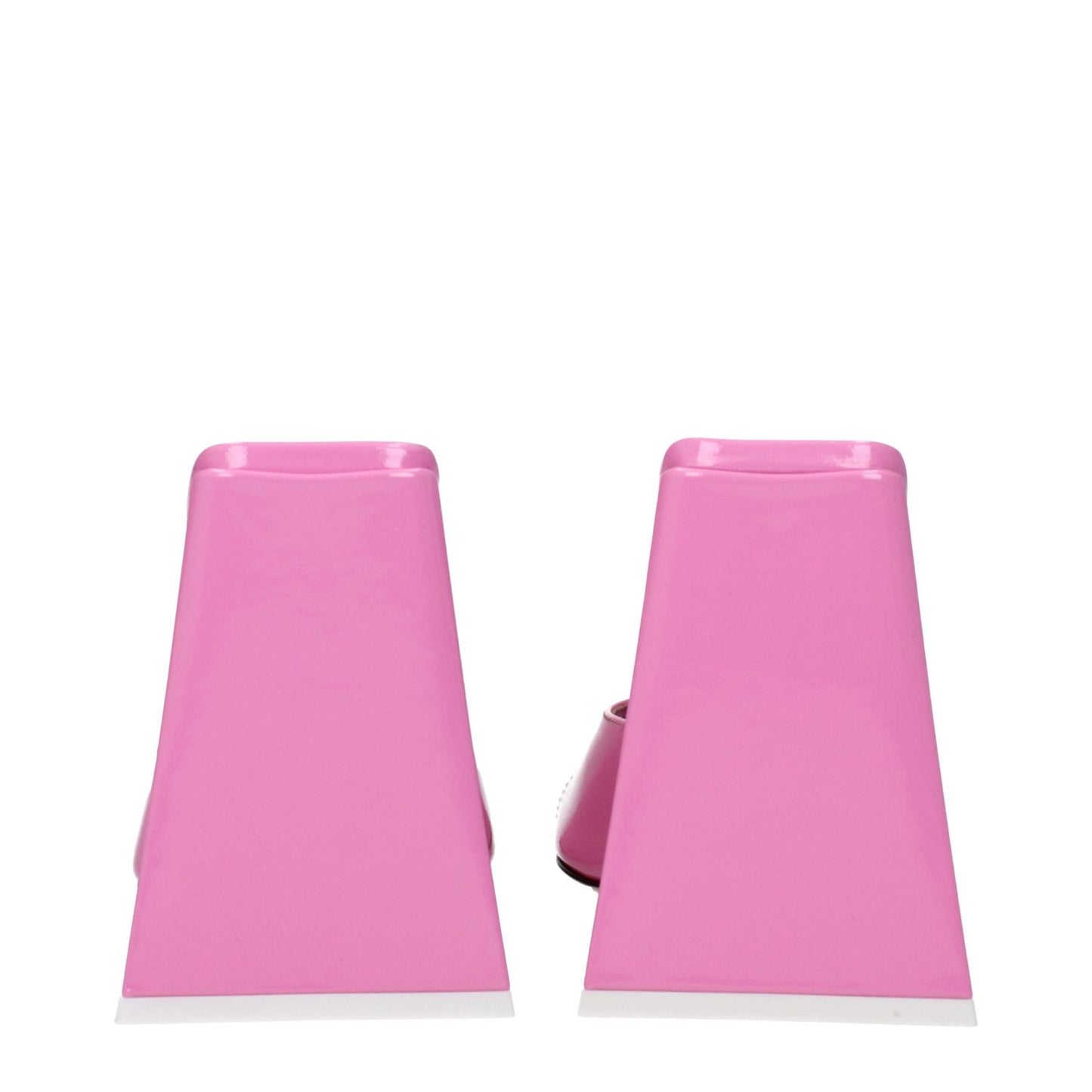 The Attico Pink Leather Platform Sandals with high heel, patent leather, and open toe design. Style: Casual. MPN: S000L002315.