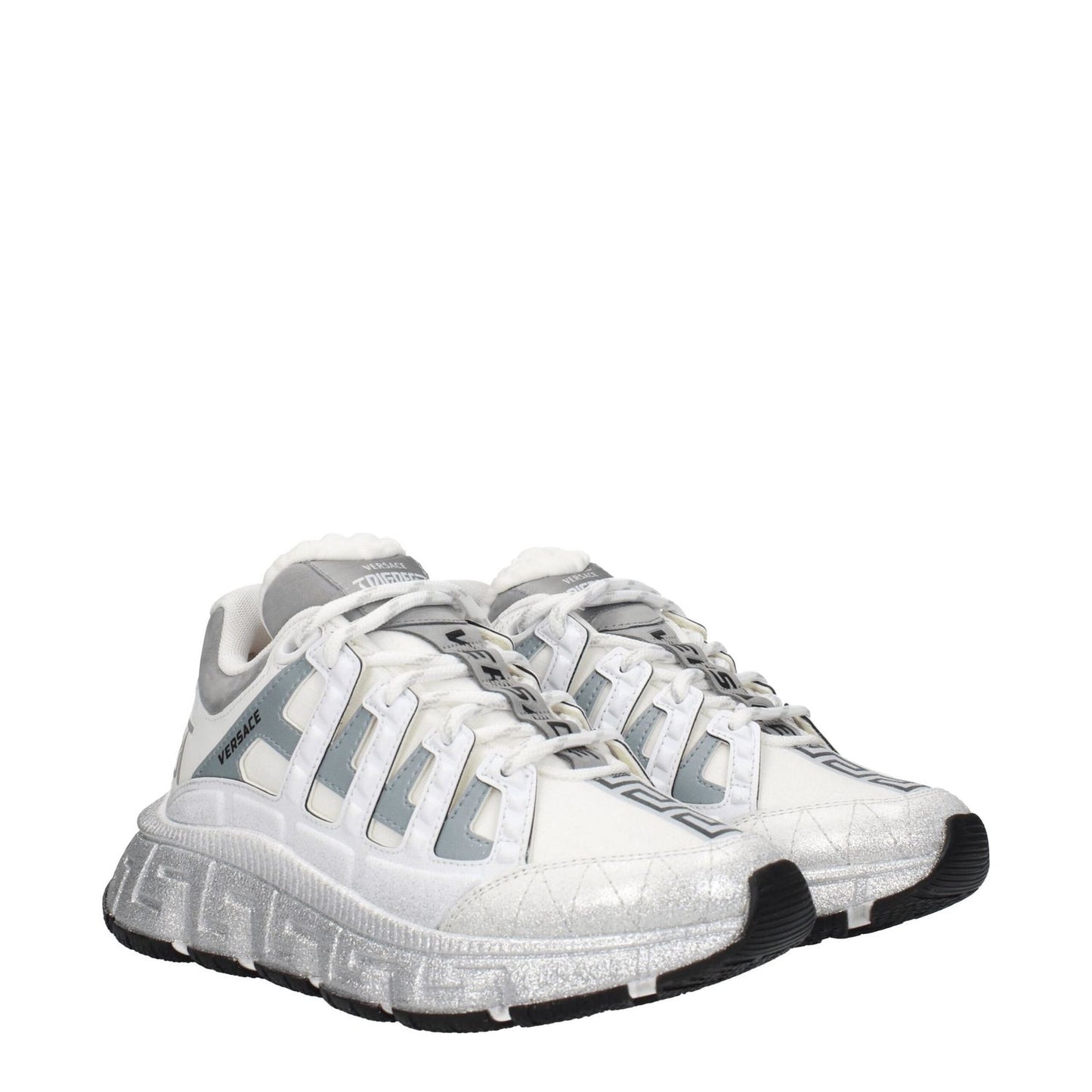 Versace White Fabric Athletic Sneakers 1728,75667636384,Athletic - Sneakers - Shoes,EU35.5/US5.5,EU36/US6,EU37.5/US7.5,EU37/US7,EU38/US8,EU39/US9,New with tags,Shoes,Sneakers - Shoes,Versace,White,Women