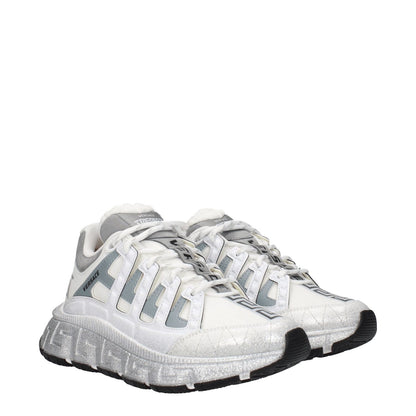 Versace White Fabric Athletic Sneakers 1728,75667636384,Athletic - Sneakers - Shoes,EU35.5/US5.5,EU36/US6,EU37.5/US7.5,EU37/US7,EU38/US8,EU39/US9,New with tags,Shoes,Sneakers - Shoes,Versace,White,Women