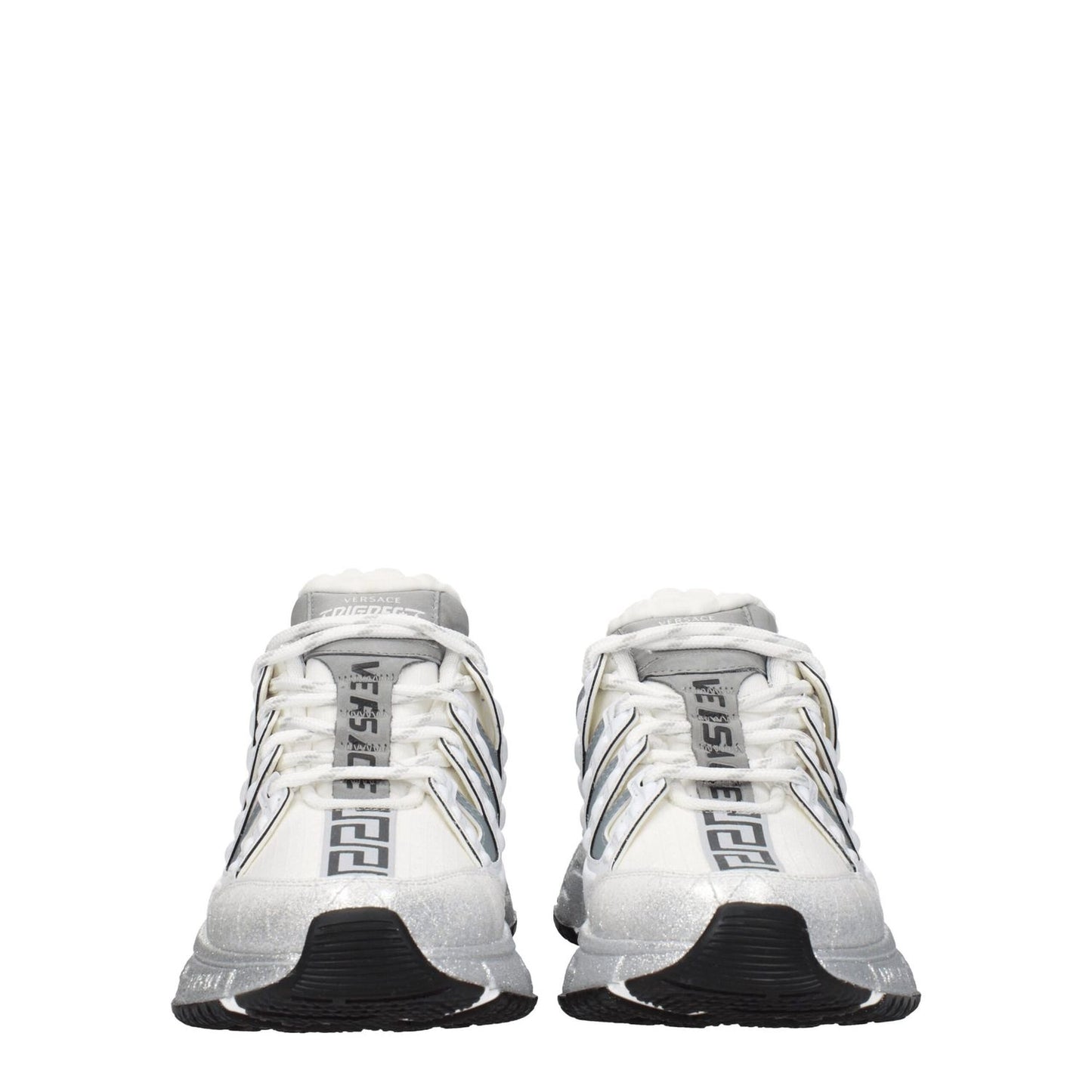 Versace White Fabric Athletic Sneakers 1728,75667636384,Athletic - Sneakers - Shoes,EU35.5/US5.5,EU36/US6,EU37.5/US7.5,EU37/US7,EU38/US8,EU39/US9,New with tags,Shoes,Sneakers - Shoes,Versace,White,Women