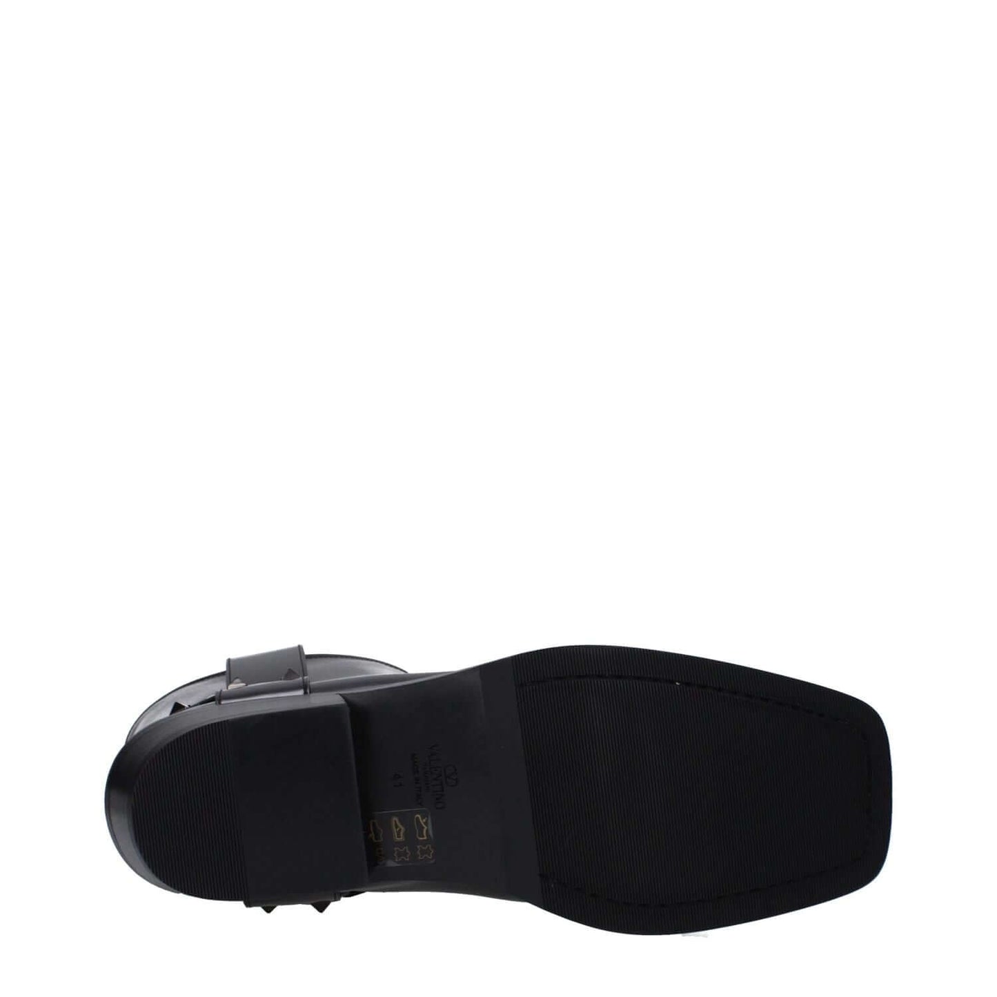 Valentino Garavani Black Leather Ankle Boots