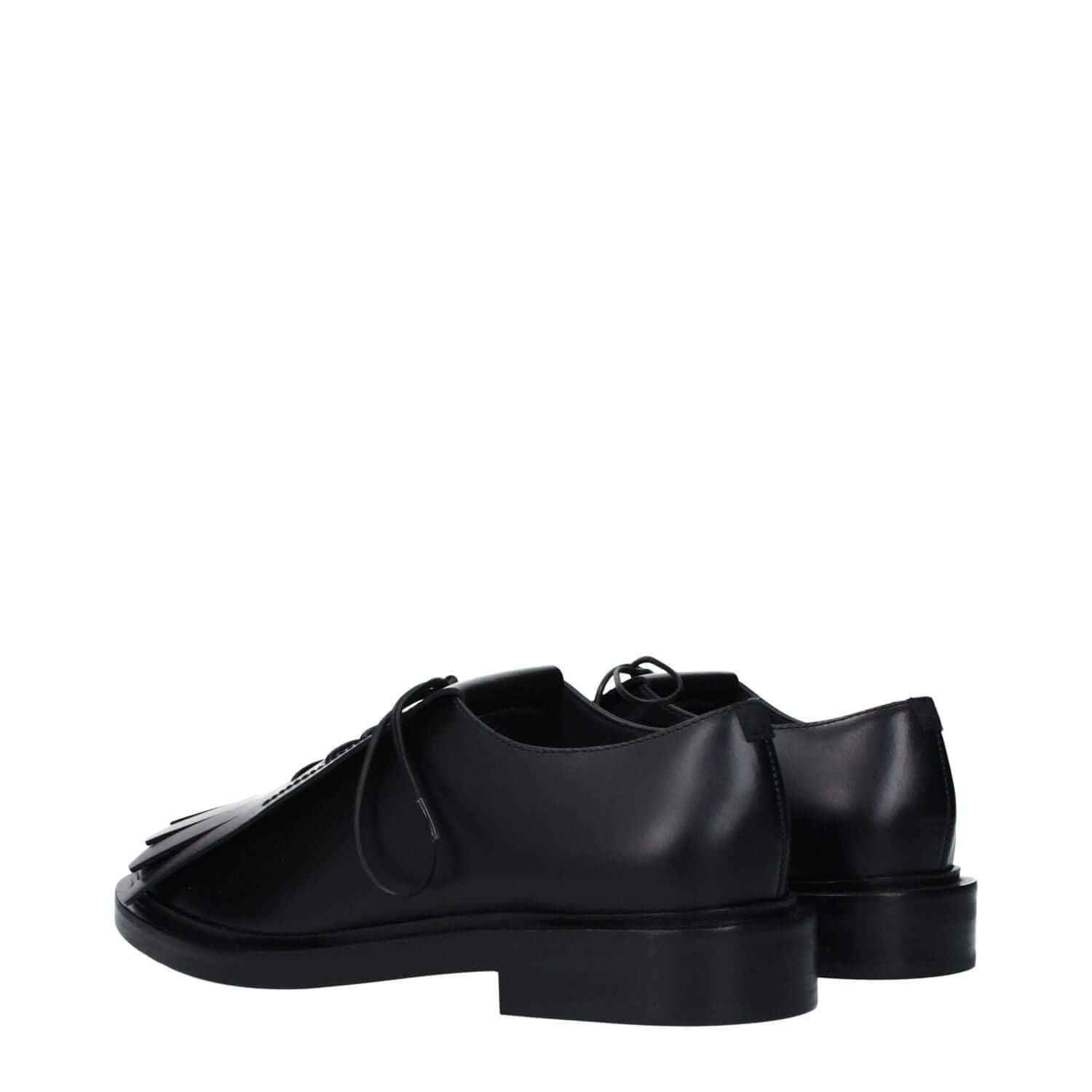 Max Mara Black Leather Oxfords And Derbies