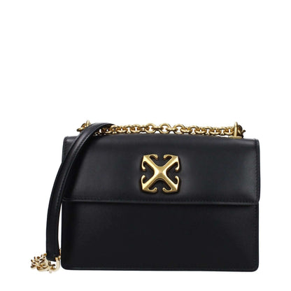 Off-White Black Leather Crossbody Bag