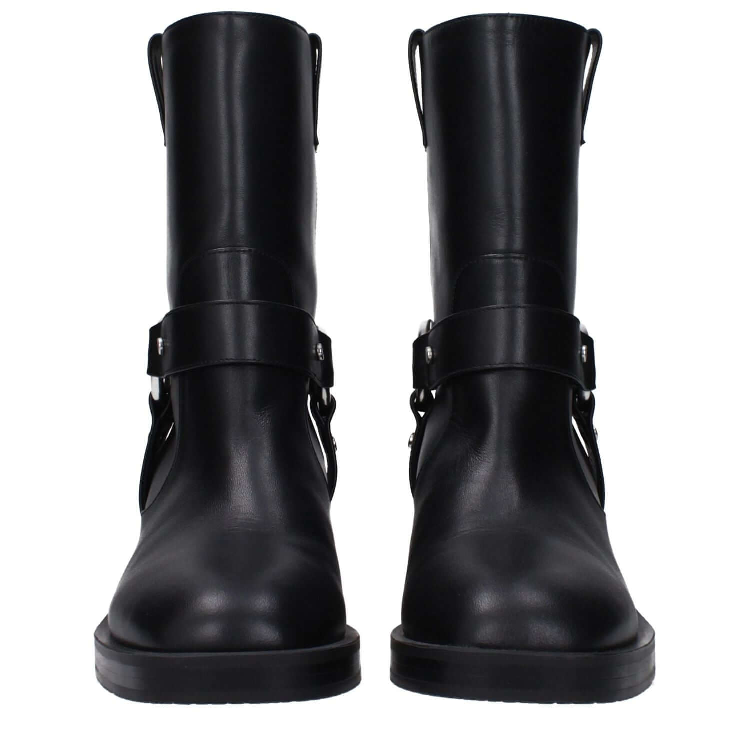 Stuart Weitzman Black Leather Ankle Boots