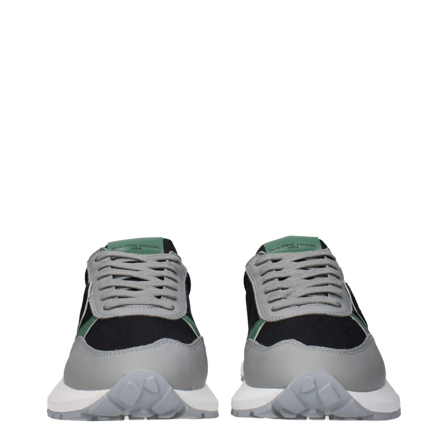 Philippe Model Black Fabric Athletic Sneakers