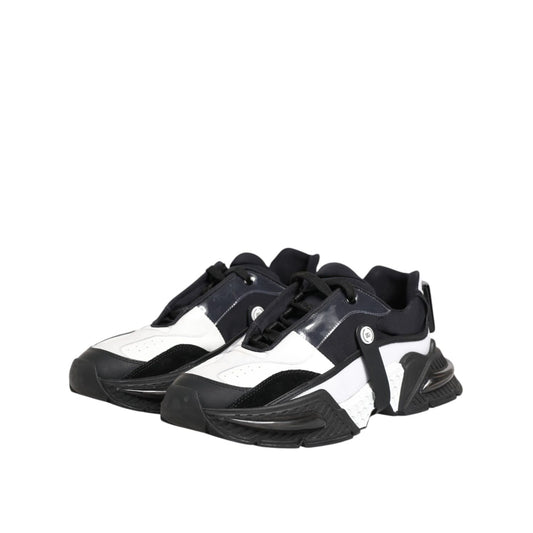 Dolce & Gabbana White Black Logo Airmaster Sneakers Shoes