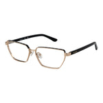 Guess Gold Women Glasses Frame with full-rim metal butterfly style and demo lenses, featuring a spring hinge and branded case.