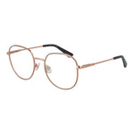 Guess Rose Gold Women Glasses Frame, full-rim round metal frame with demo lenses, includes branded case.