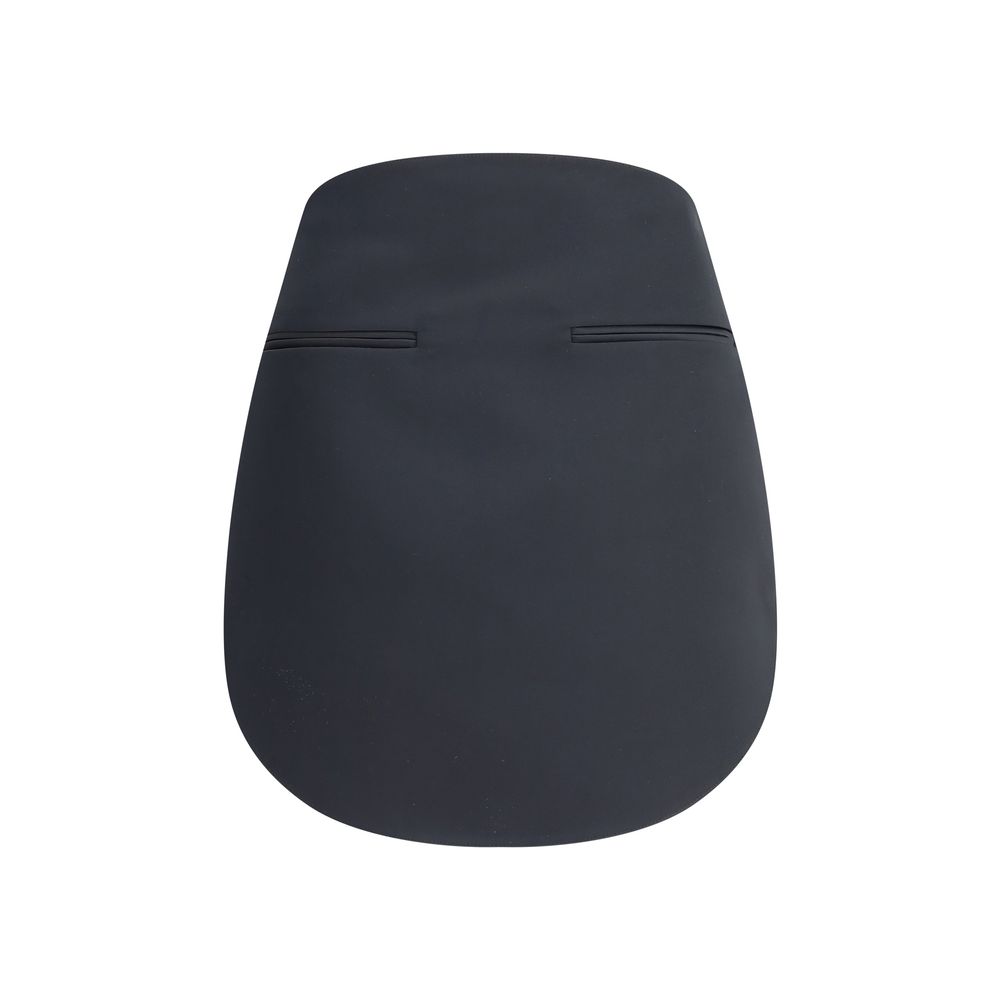 Courrèges Black Polyester Mini Skirt with welt pockets and rounded hem, essential and contemporary design for AW25 season.