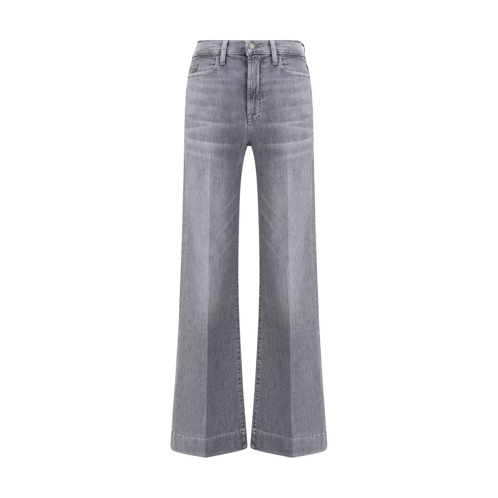 7FOR Gray Cotton Bootcut Jeans