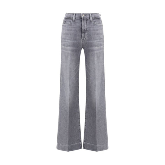 7FOR Gray Cotton Bootcut Jeans