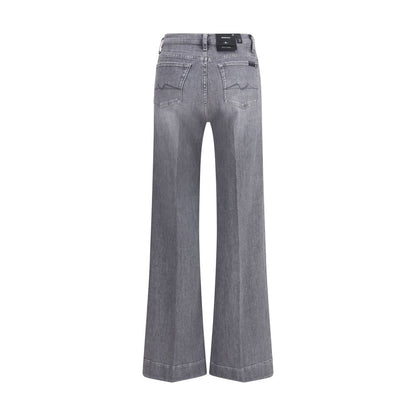 7FOR Gray Cotton Bootcut Jeans