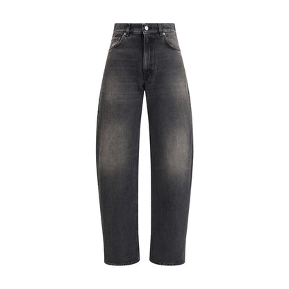 Haikure Black Cotton Relaxed Fit Jeans