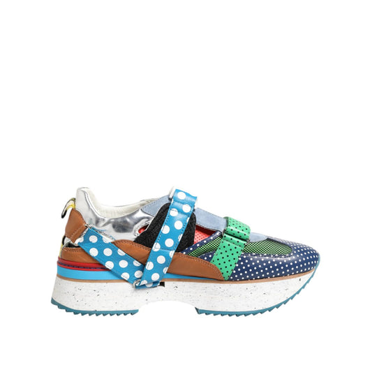 Dolce & Gabbana Multicolor Leather Low Top Sneakers Shoes