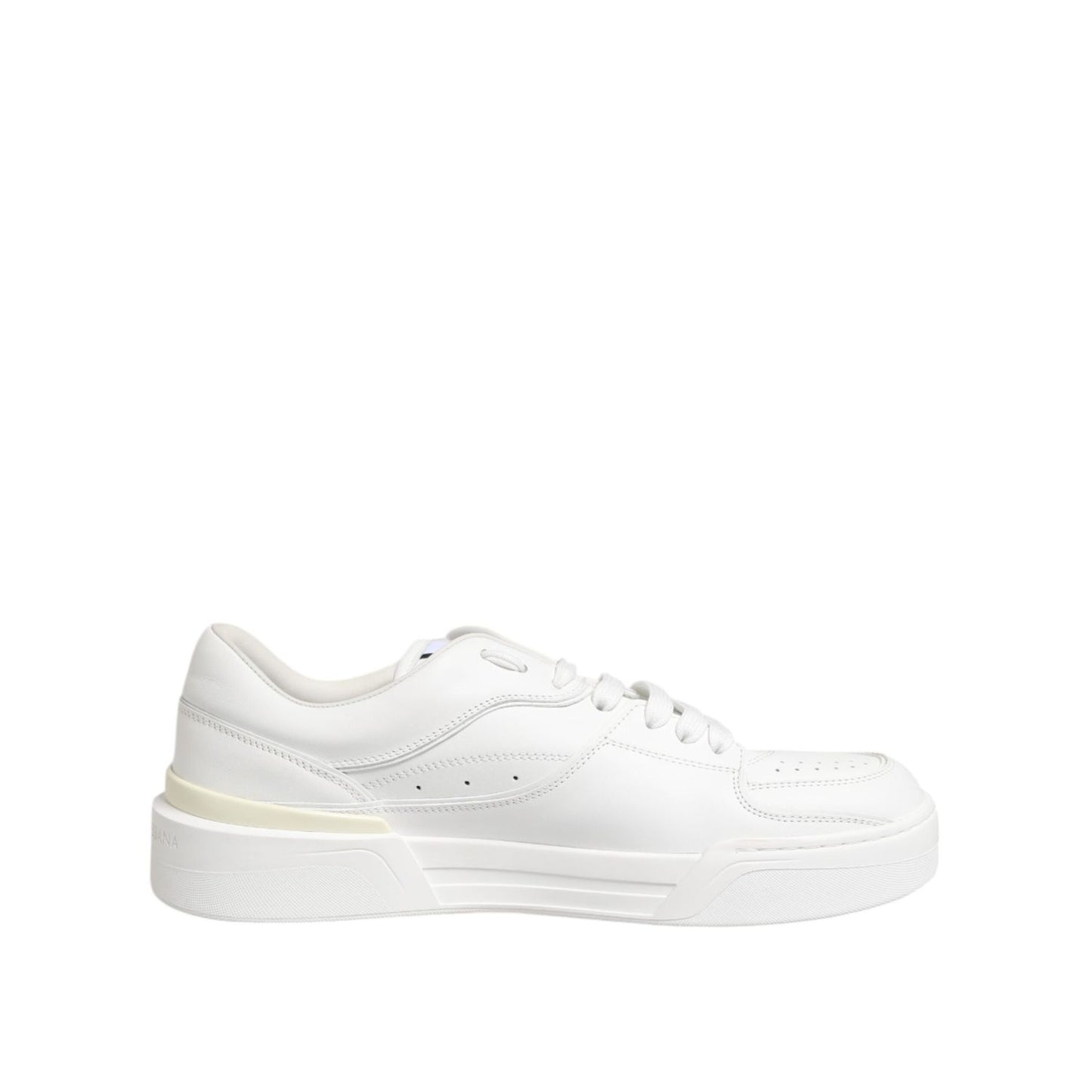 Dolce & Gabbana White Miami Leather Low Top Sneakers Shoes
