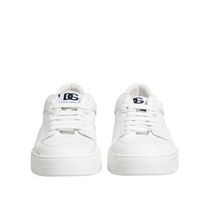Dolce & Gabbana White Miami Leather Low Top Sneakers Shoes