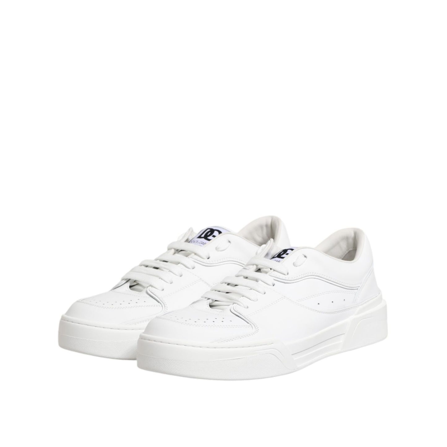 Dolce & Gabbana White Miami Leather Low Top Sneakers Shoes