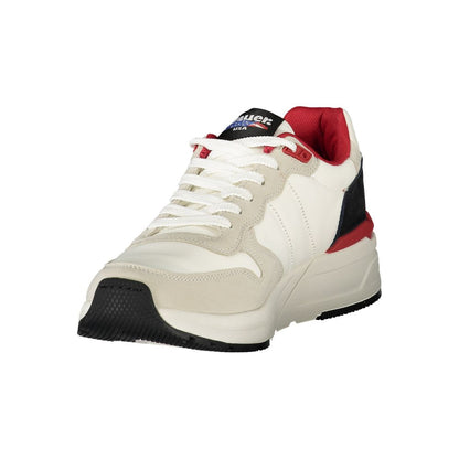 Blauer White Polyurethane Men Sneaker 1728,67403481248,Athletic - Sneakers - Shoes,Blauer,EU41/US8,EU43/US10,EU44/US11,EU45/US12,EU46,Men,New with tags,Shoes,Sneakers - Shoes,White