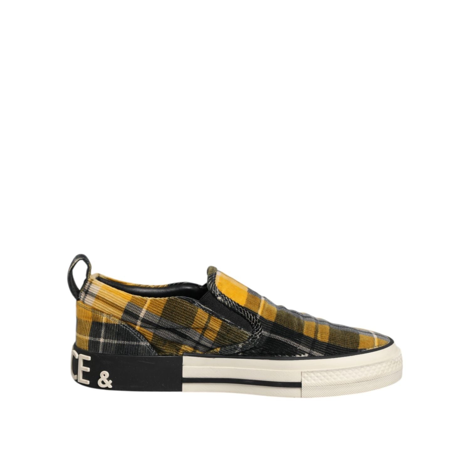 Dolce & Gabbana Multicolor Portofino Tartan Check Sneakers Shoes