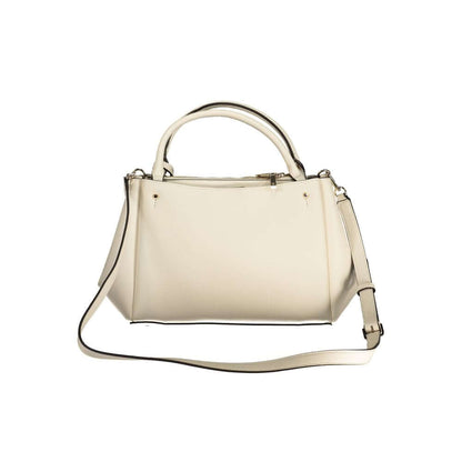 Guess Jeans White Polyethylene Women Handbag with dual handles and adjustable strap