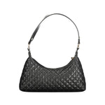Guess Jeans Black Polyethylene Women Handbag featuring quilted design and elegant shoulder strap.