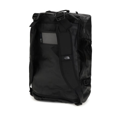 The North Face Black Nylon Luggage And Travel, Base Camp Duffel – S Travel Bag with waterproof design and padded handles.