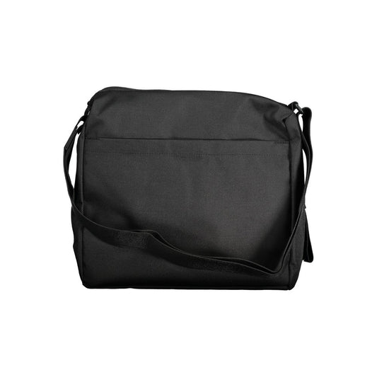 Mandarina Duck Black Polyester Handbag with adjustable shoulder strap, 2 external pockets, contrasting details, and zip closure.