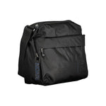 Mandarina Duck Black Polyester Handbag with adjustable shoulder strap, external and internal pockets, and zip closure.