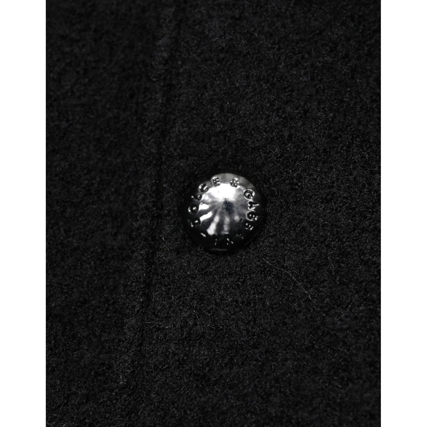 Dolce & Gabbana Black Wool Logo Plaque Bomber Jacket