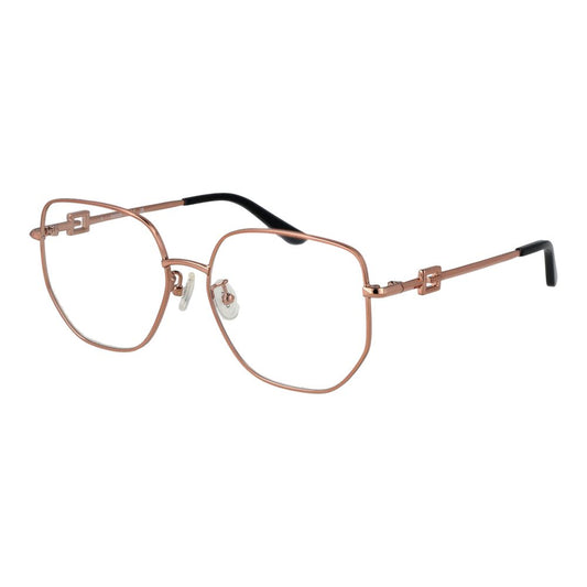 Guess Rose Gold Women Glasses Frame, full-rim square style with metal frame, demo lenses, and branded case included.