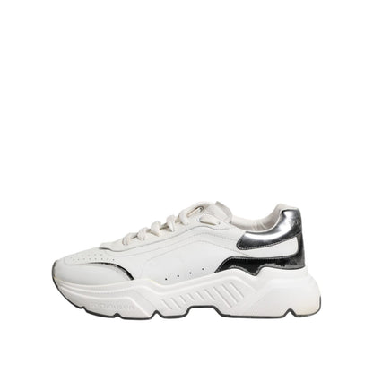 Dolce & Gabbana White Daymaster Leather Low Top Sneakers Shoes