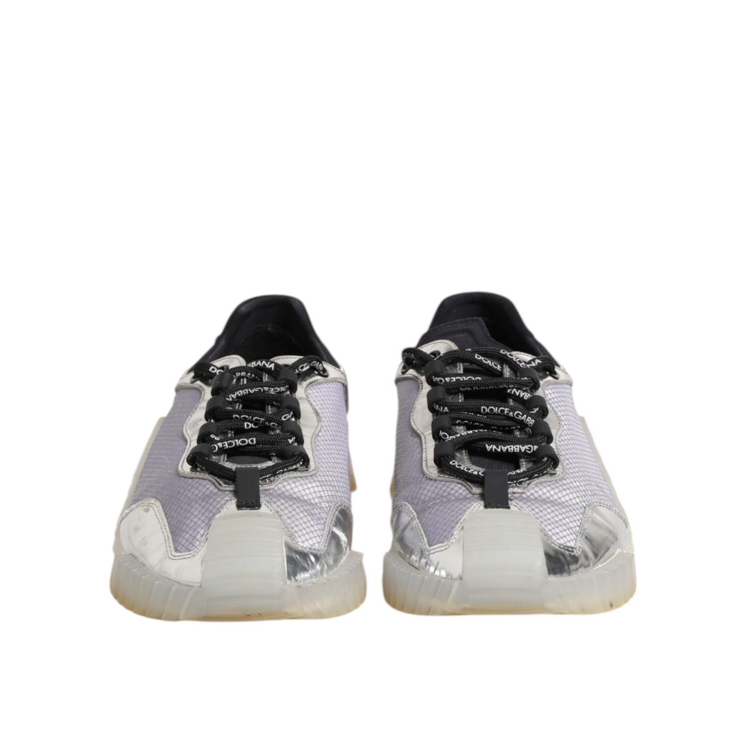 Dolce & Gabbana Black Silver NS1 Men Low Top Sneakers Shoes