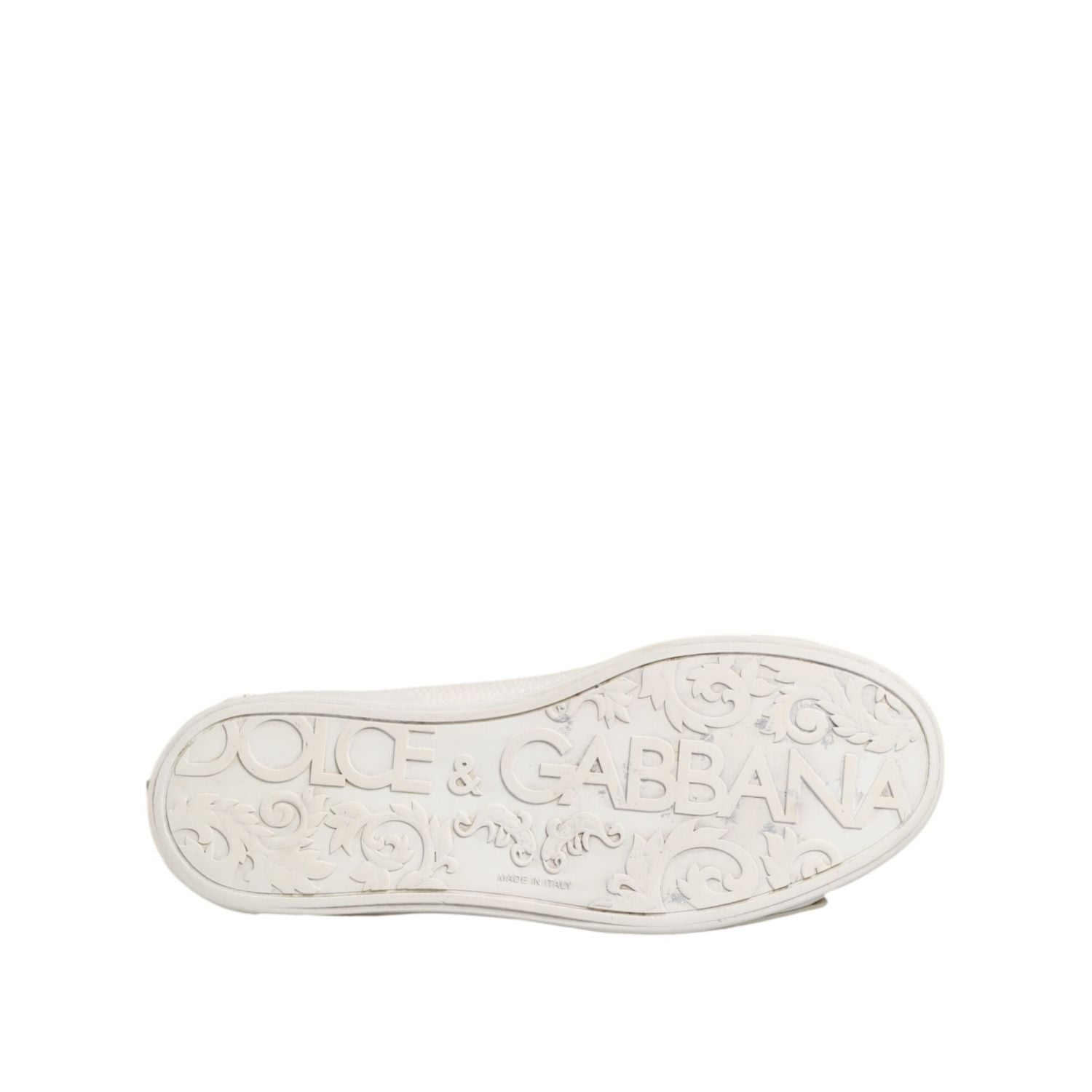 Dolce & Gabbana White Leather Mid Top Sneakers Shoes