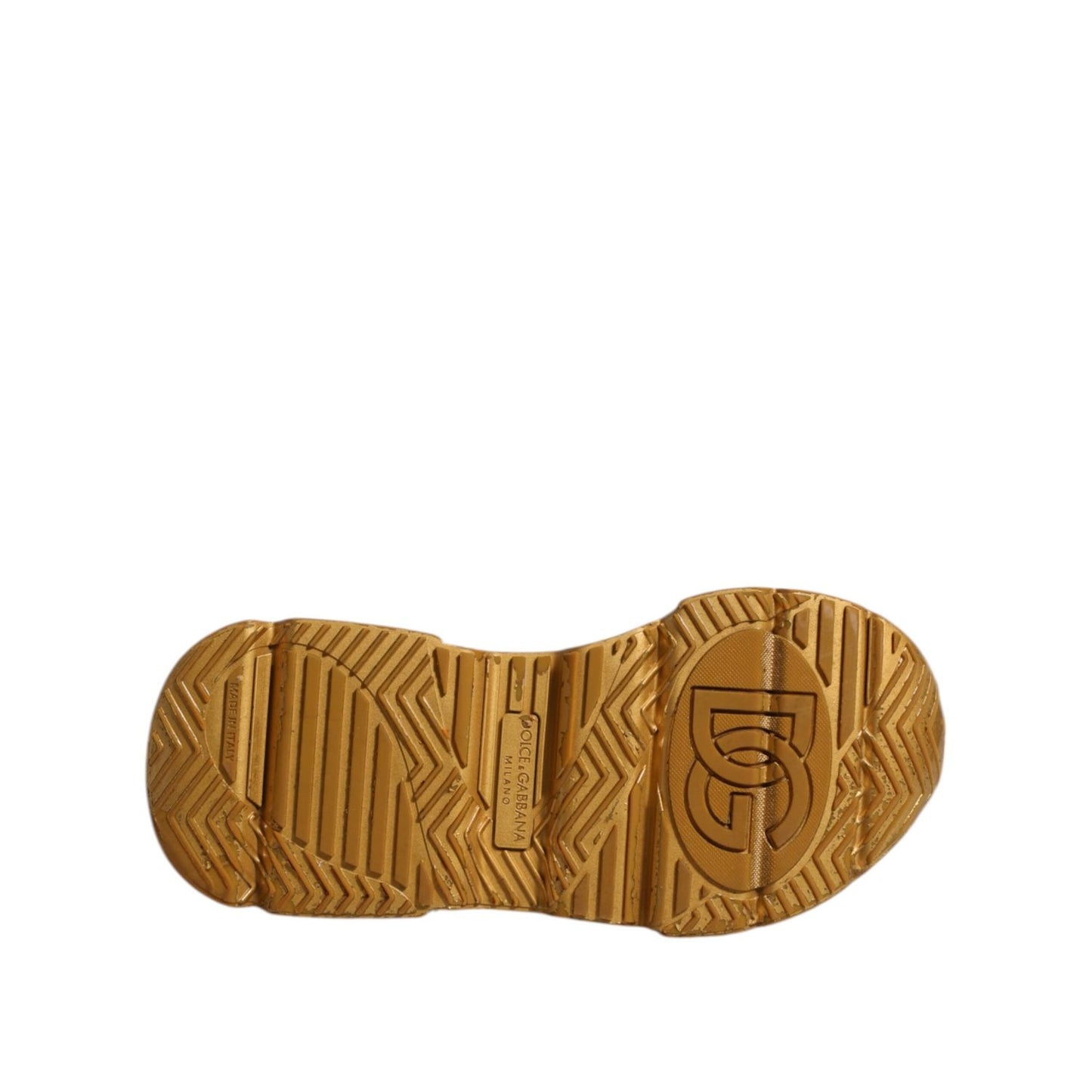 Dolce & Gabbana White Gold Daymaster Low Top Sneakers Shoes