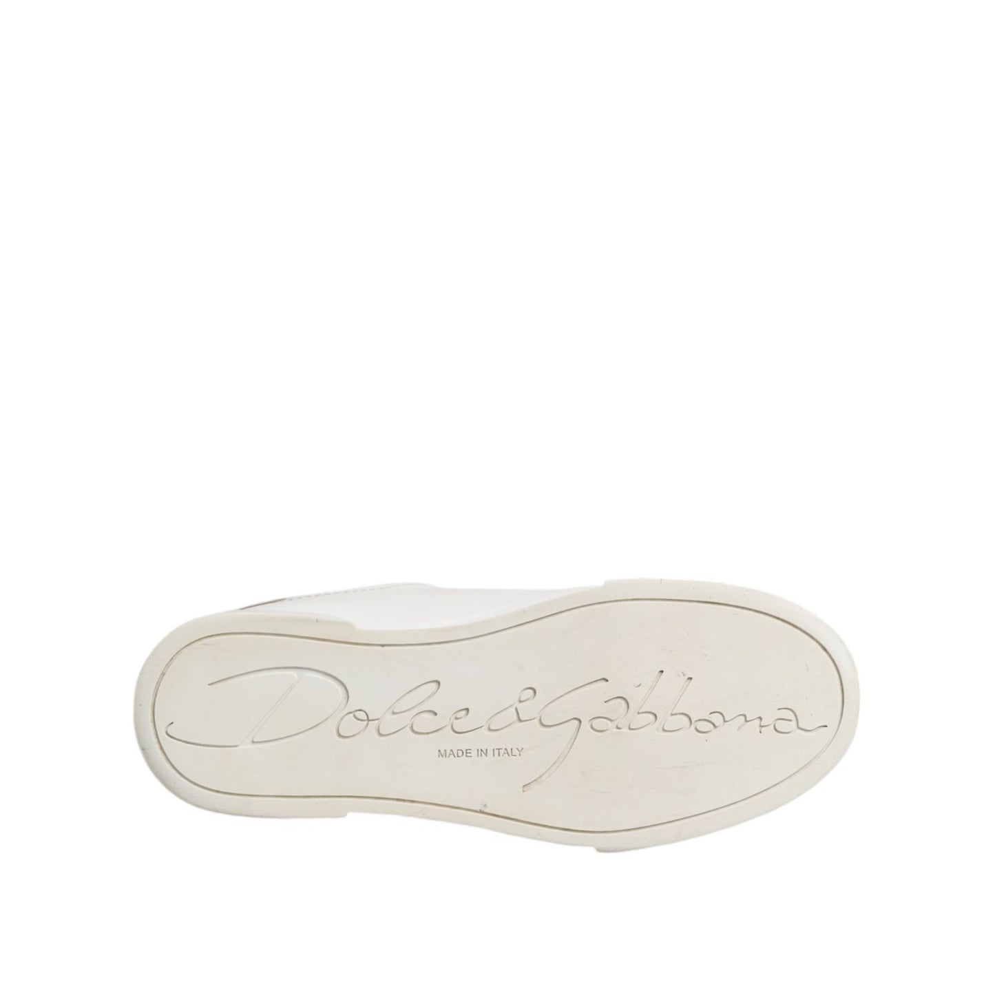 Dolce & Gabbana White Leather Low Top Women Sneakers Shoes