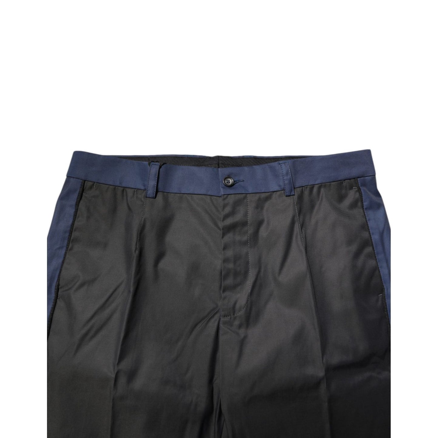 Dolce & Gabbana Gray Blue Cotton 3/4 Chinos Crop Trouser Pants