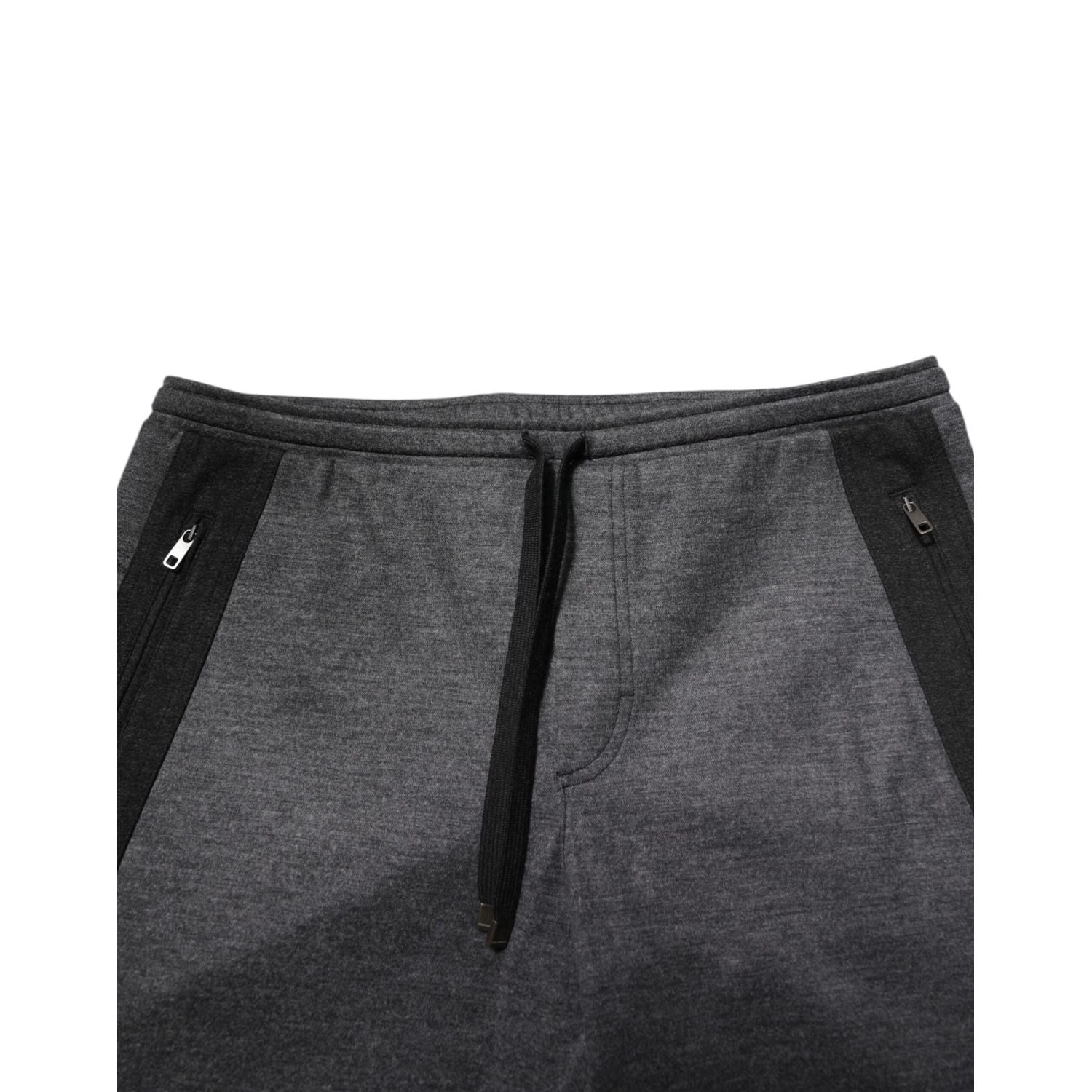 Dolce & Gabbana Gray Black Wool Blend Jogger Sweatpants  Pants