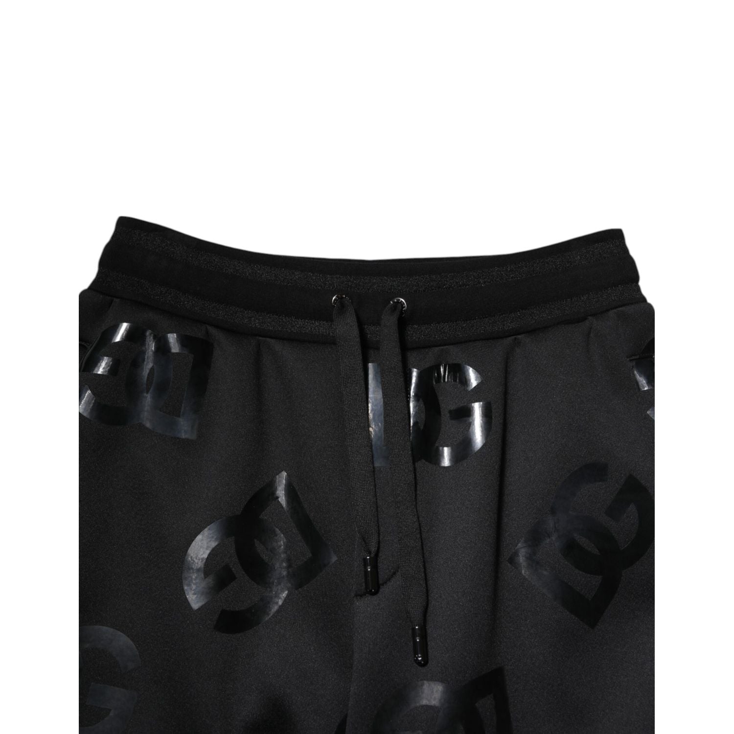 Dolce & Gabbana Black Logo Cotton Bermuda Sweatshorts Shorts