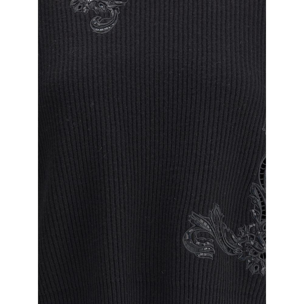 Versace Black Fleece Wool Sweatshirt
