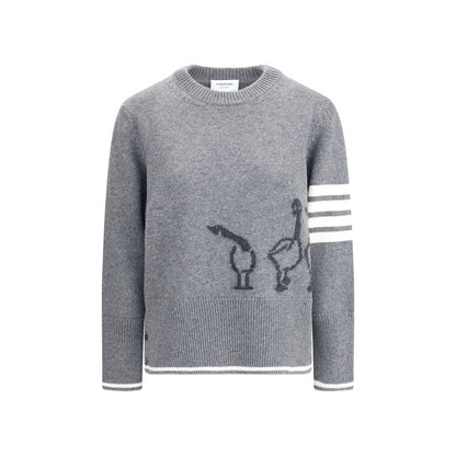 Thom Browne Gray Fleece Wool Sweatshirt