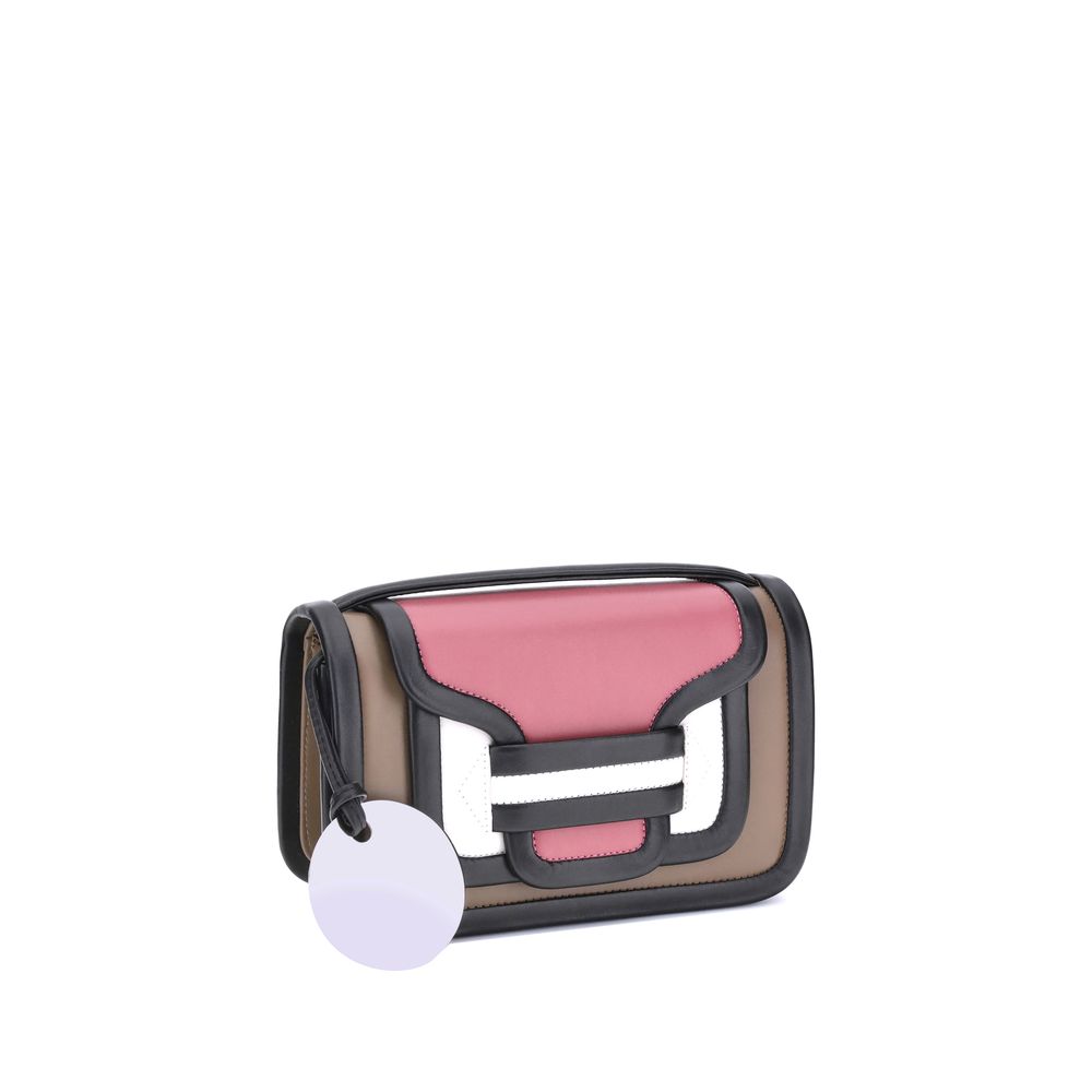 Pierre Hardy Multicolor Calf Leather Bos Taurus Shoulder Bag with front pocket and adjustable strap