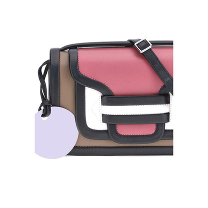 Pierre Hardy Multicolor Calf Leather Bos Taurus Shoulder Bag with adjustable strap and pocket details
