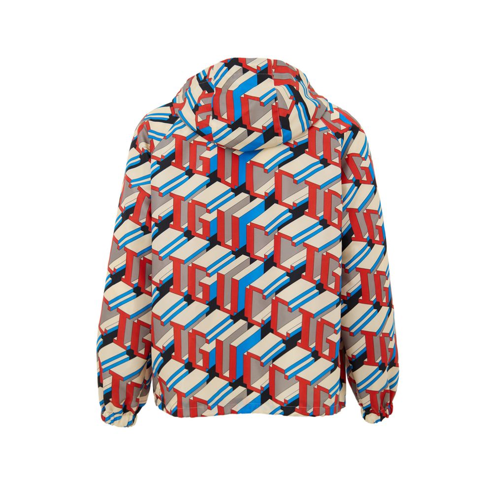 Front view with bag zipped and handles upright.