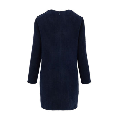 Gucci Navy Blue Wool Short Dress
