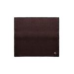 Dolce & Gabbana Brown Silk Pocket Square with logo and black border. High-quality silk accessory measuring 32x32, SKU GR412EG0U4CM3977.