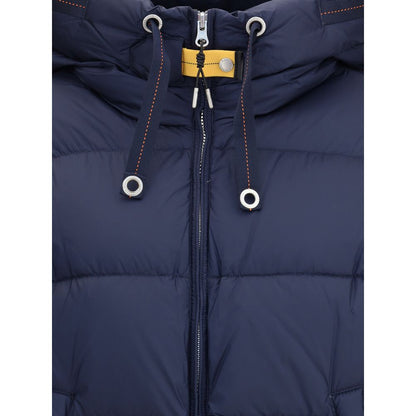 Parajumpers Blue Nylon Full-Length Jacket